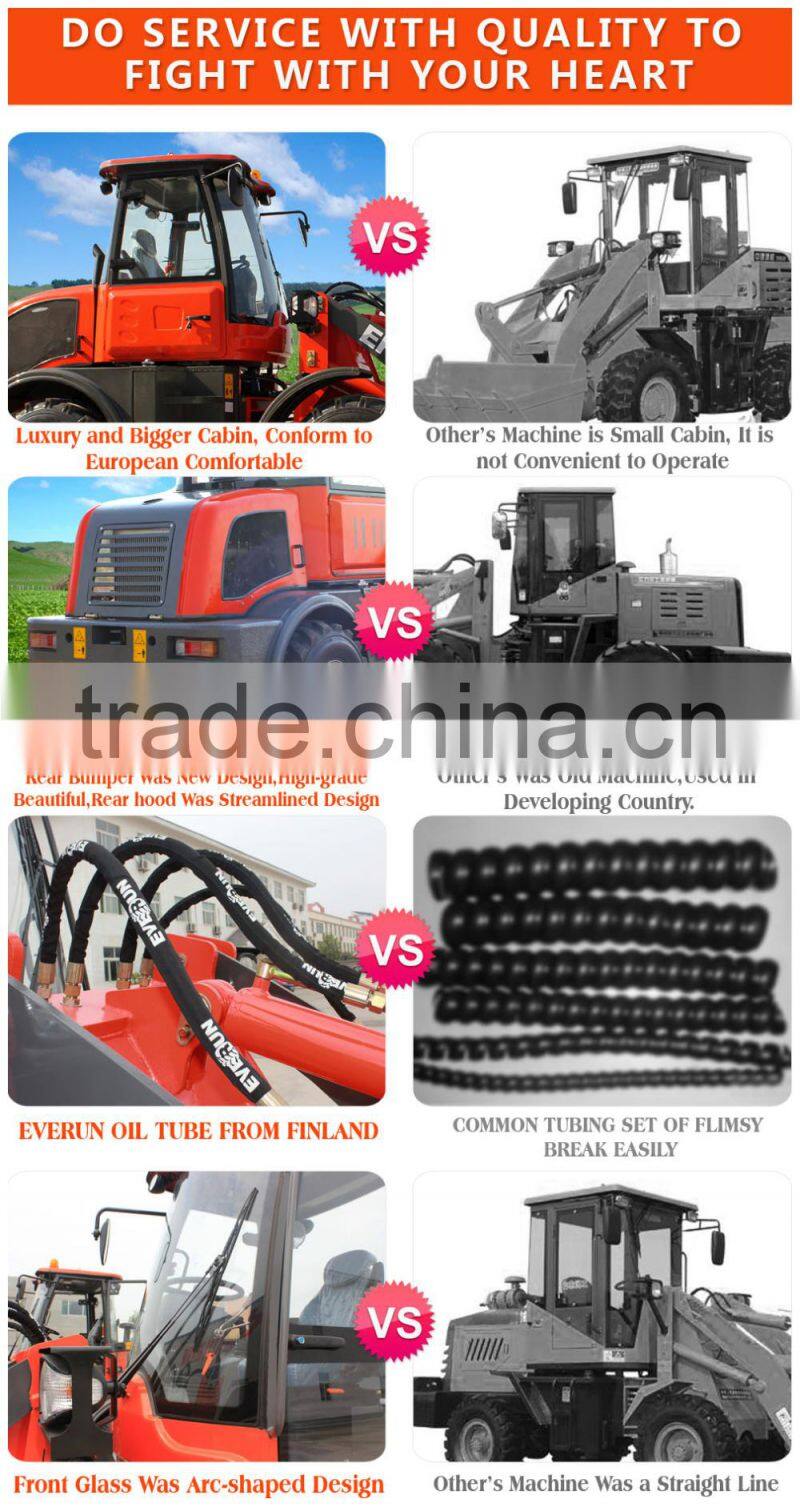 Everun New Agricultural Loader with Electric Joystick/Quick Hitch for Sale