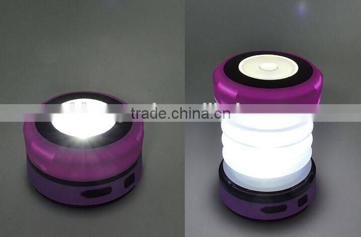 plastic camping light handcrank camping light 1W LED Mini Telescopic Camping Lantern/Flashlight
