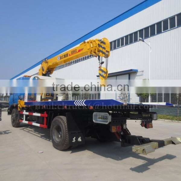 180hp 4*2 DONGFENG Tow Wrecker with Crane 8 ton