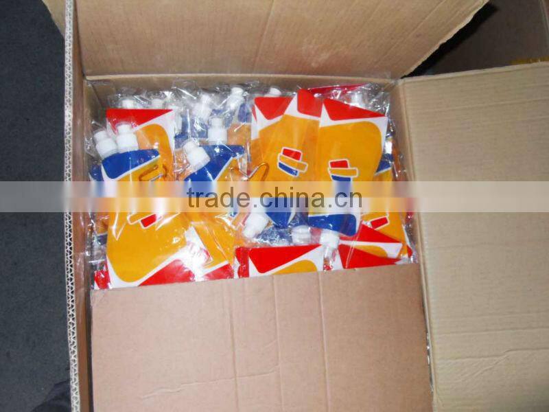 wholesale 480ml foldable bottle/ foldable water bottle