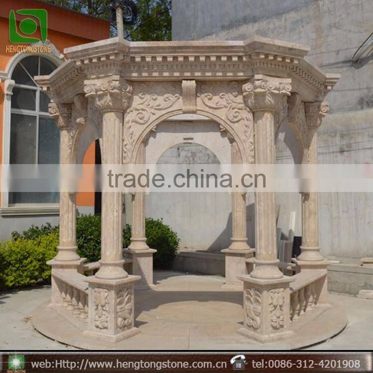 Outdoor Decorative Stone Marble Garden Gazebo