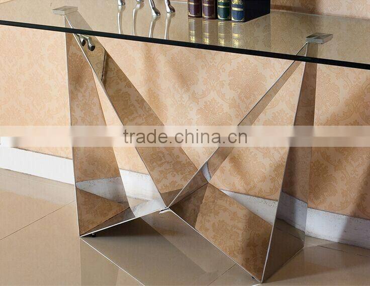 Hot Sale Elegant Style Console Table With Stainless Steel Base For Home Use