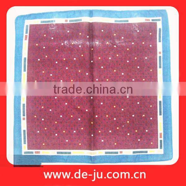 White Printing Embroidery Cotton Handkerchief