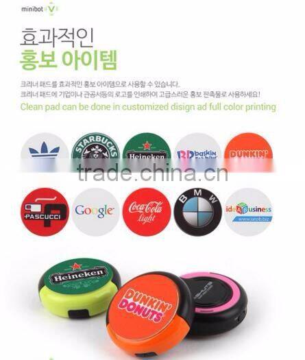 New design cute Universal Mobile Phone Screen Cleaner with CR2032 button battery and 6 colors for optional