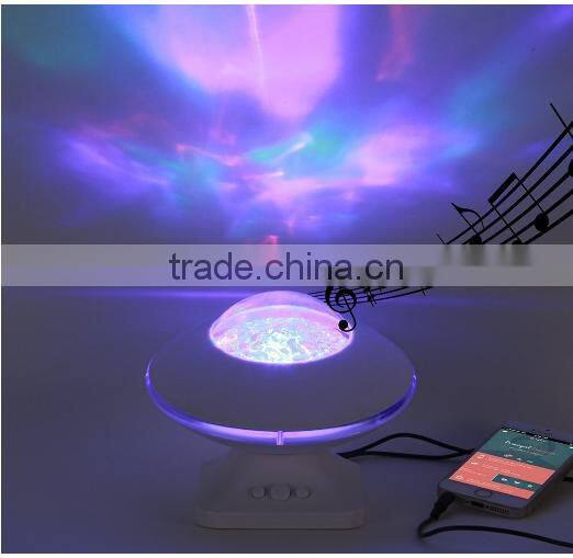 Hot Sale UFO Aurora Music Night Light Projector, Atmosphere Diamond Color Star Rotating Night Light Projector