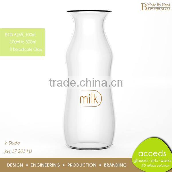 Custom Designed Cheap Glass Milk Bottles for Sale