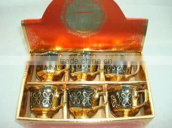 Clearance sale golden Arab style porcelain tea set