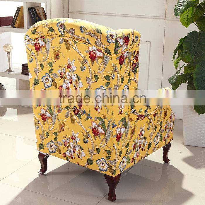 Euro American rustic style fabric sofa tiger chair LQ-D016#-1