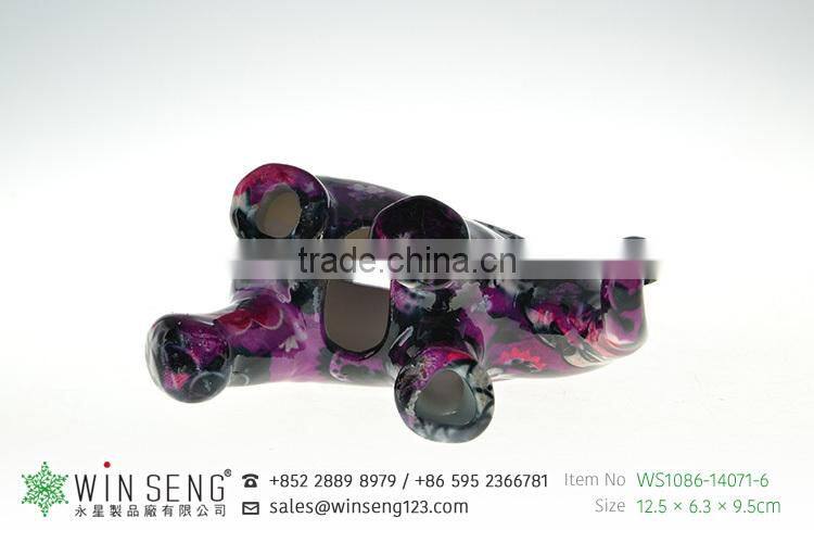 wholesale hand painted OEM art decor cute novelty ceramic elephant money bank