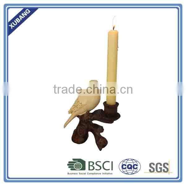 Wholesale High Quality Fashion Bird And Twig Poly Resin Candle Holder