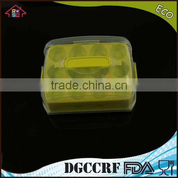 NBRSC 100% Food Grade Cake Keeper Cake Container Plastic Cake Carrier 24 Mini Cupcake Carrier With 2 tier Carrier