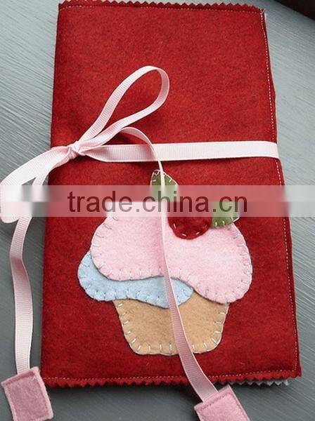 China supplier polyester ticket purse passport sleeve cotton fabric case for mobile phone with handstitched pudding ribbon