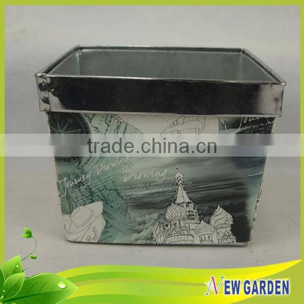 Classical elegant indoor metal herb garden planter pots