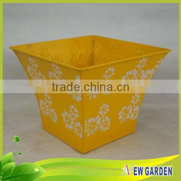 Excellent quality waterproof galvanized flower pot for home and garden