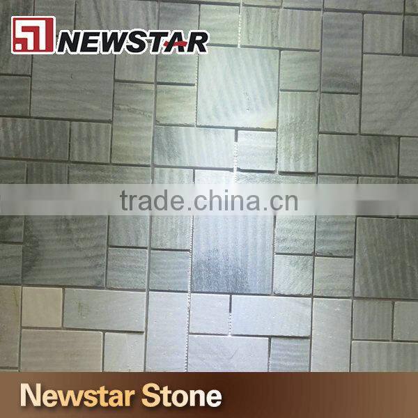 Slate garden mosaic tile floor