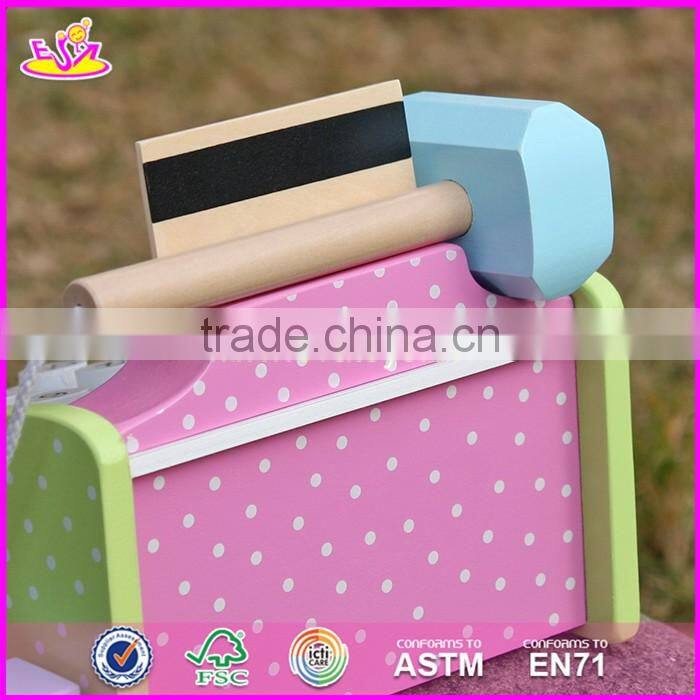 2017 new design children preschool wooden toy credit card machine W10A059