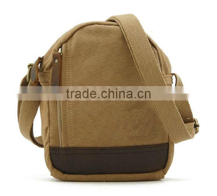 Leisure small canvas shoulder bag for shopping