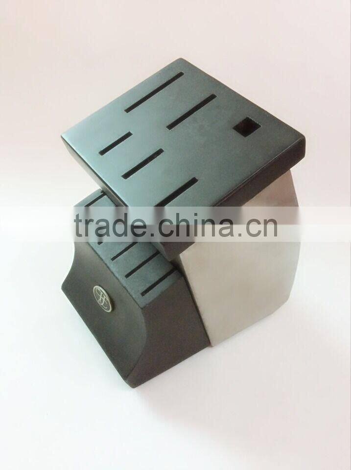 12 slots Wooden black coated wooden knife block,holder,stander