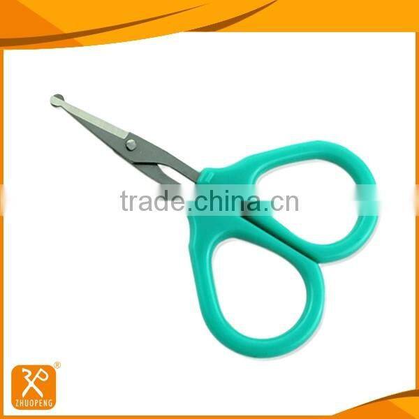 4" FDA stainless steel round tip safety professional manicure scissors