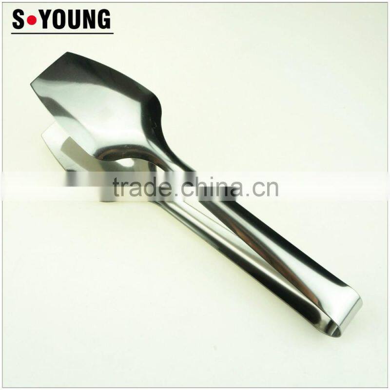 39042 Hot Sale Stainless Steel Kitchen Tongs BBQ Grill Food salad Tongs