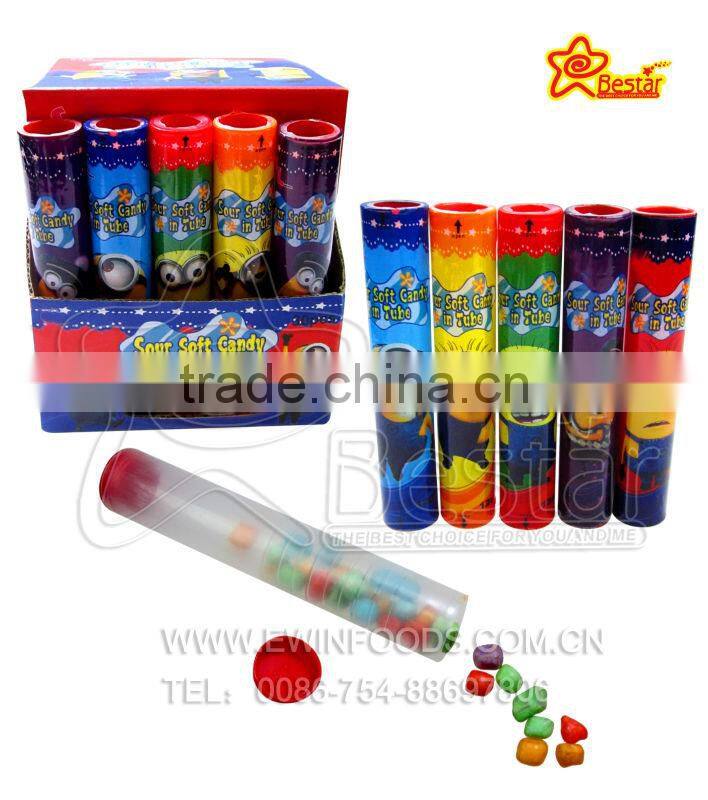 Hot-selling Minions Colourful Sour Soft Candy In Tube