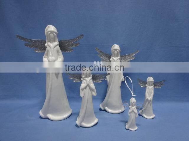 white angel decorations porcelain holiday decorations