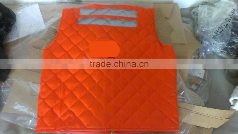 mens softshell bodywarmer gilet work wear orange