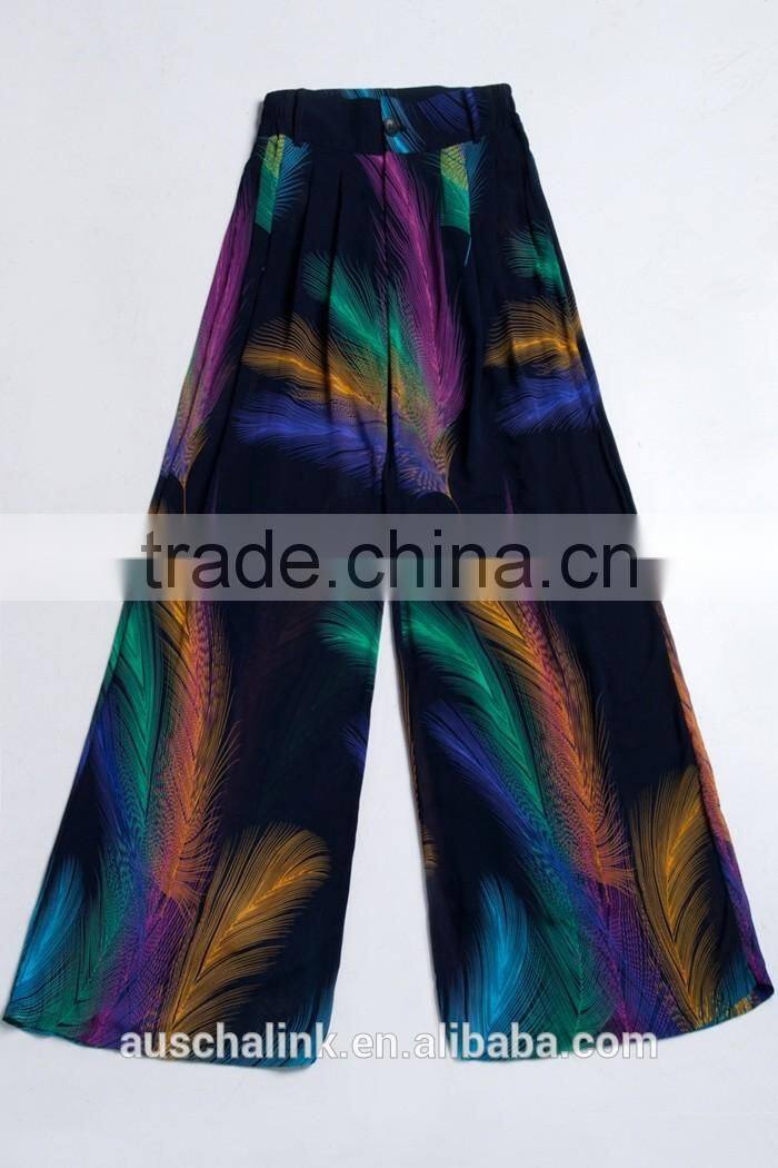 summer lady wide hips casual loose wide leg square dance pants