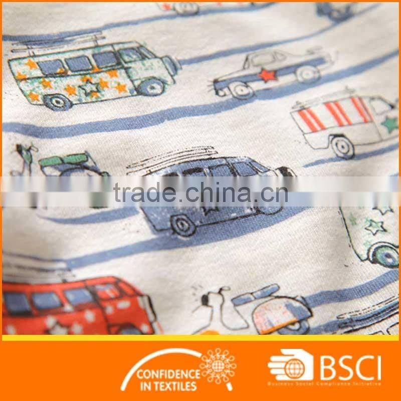 New Design Cartoon Bus Printed Cotton Soft Baby Sweatshirt