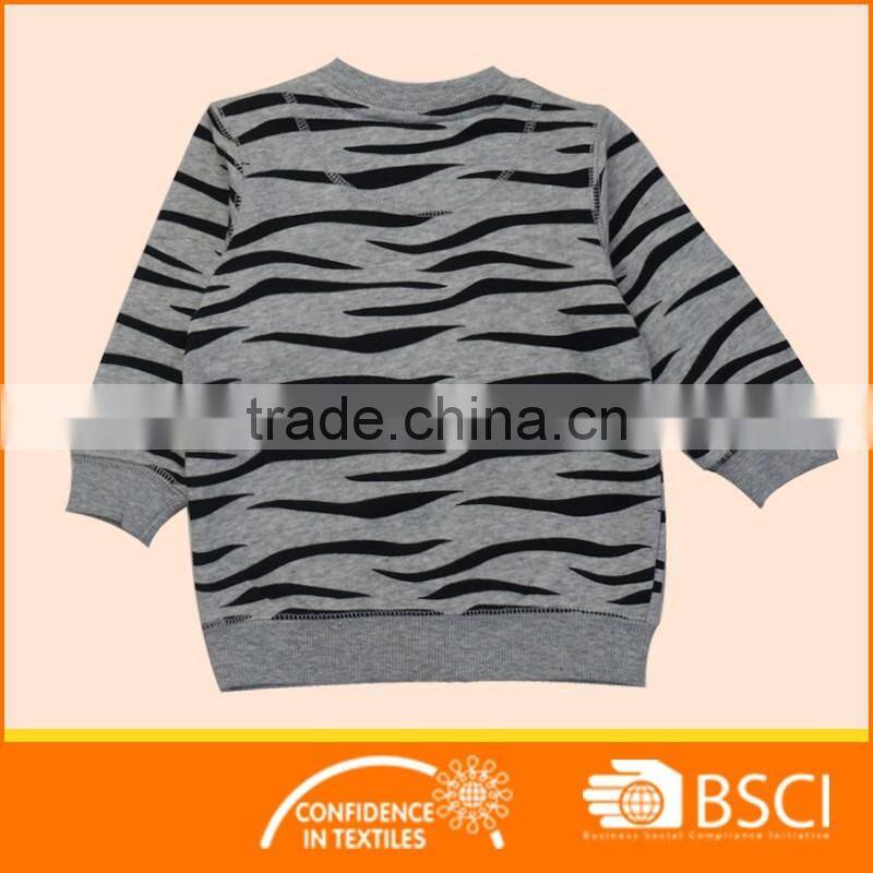 Customized Foil Printed Kids All Over Printing Round Pullover Hoodies