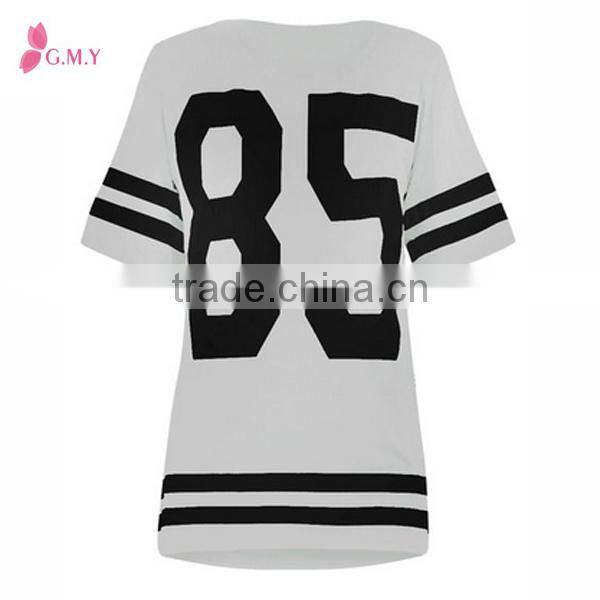 Fashion oversized women new jersey football T-shirt dress for women