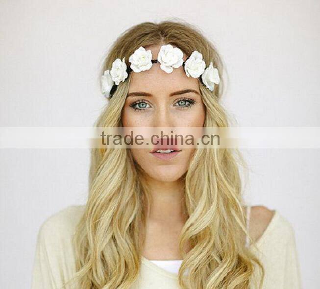 Crown flower design hair band,customized collection headflower,fabric flower headbands