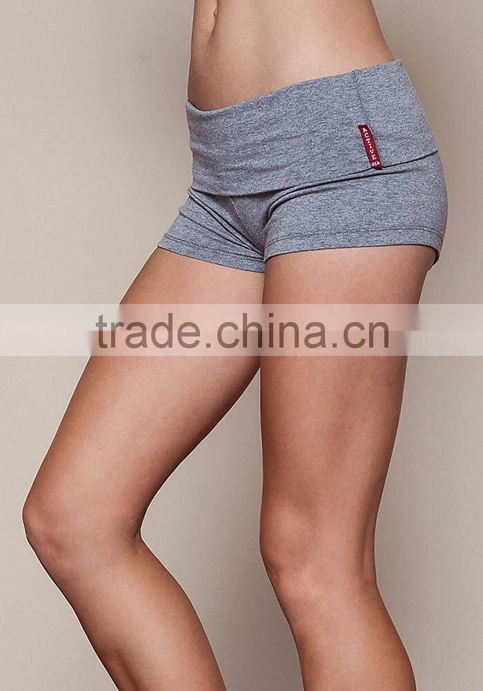 MGOO Foshan Manufacturer Cross Fit Yoga Shorts Custom Lycra High Waist Tight Sexy Shorts Custom Made