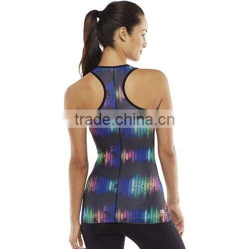 Women Personalized Racerback Tank Top Custom Printed Loose Fit Workout tank top