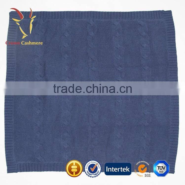 Pure Cable Knitted Cashmere Blanket Knit Cable Baby Blanket