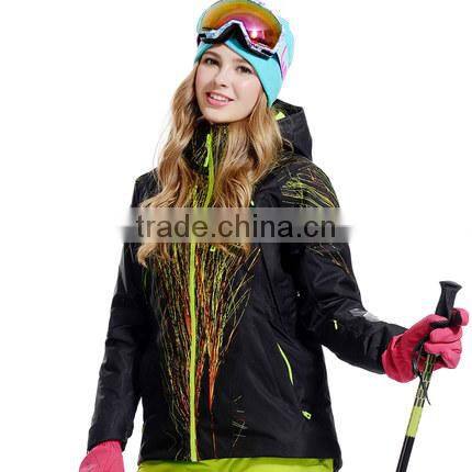 High quality varsity outdoor waterproof polyester custom mens waterproof crane ski jacket