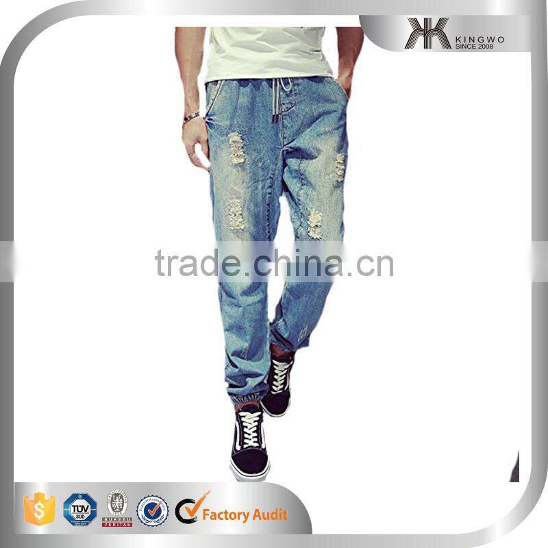 Hot sale trendy extraordinary high quality bloomers jean pants wholesale