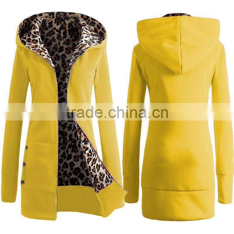 wholesale design casual and fashion ladies long hoodie coat winter dress