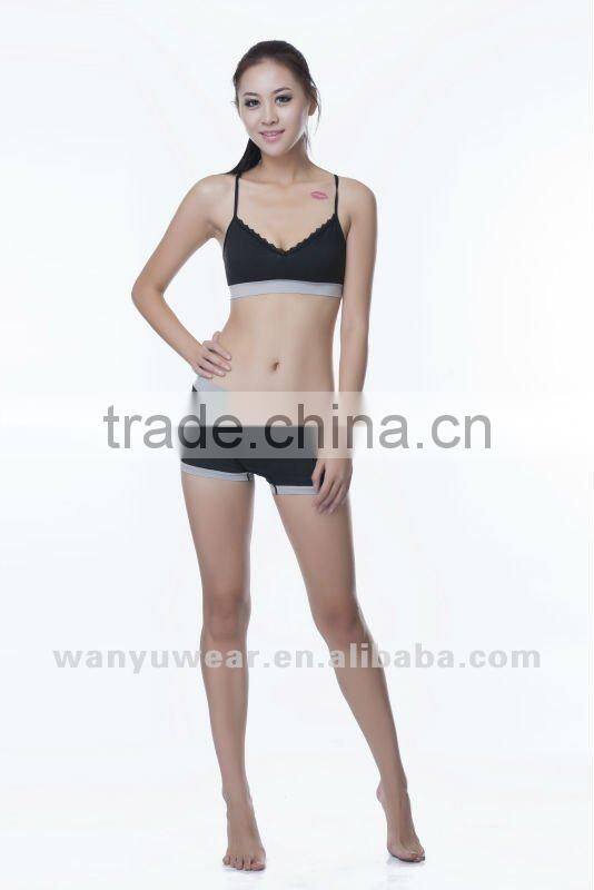 yarn-dyed seamless lady bra & panty set