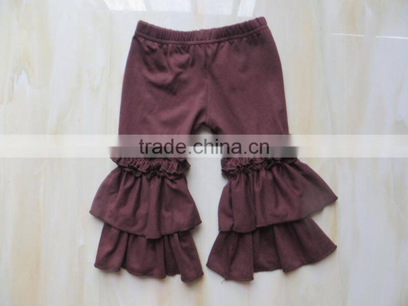 XF-097 Pretty icing ruffle child pants trouser soild color icing ruffle pants