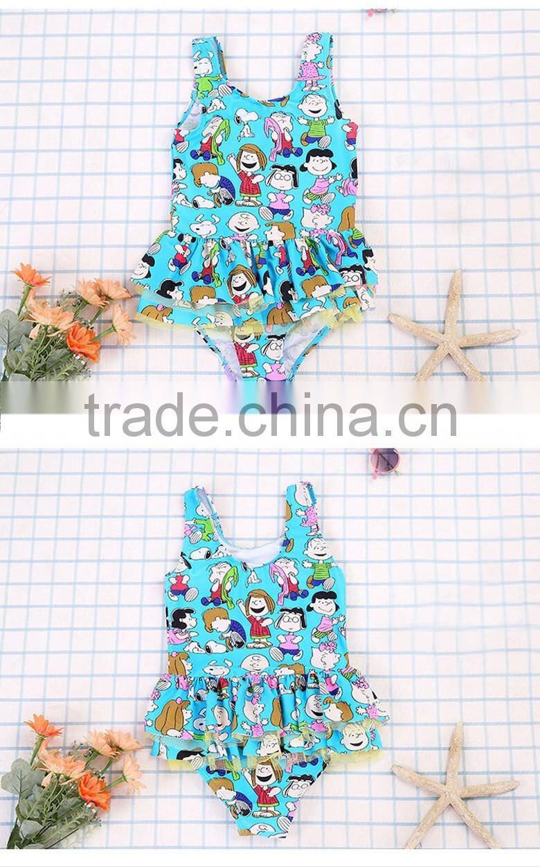 Children's swimwear, Siamese skirt type printing swimsuit