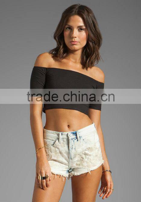 Lady Black Crop Top