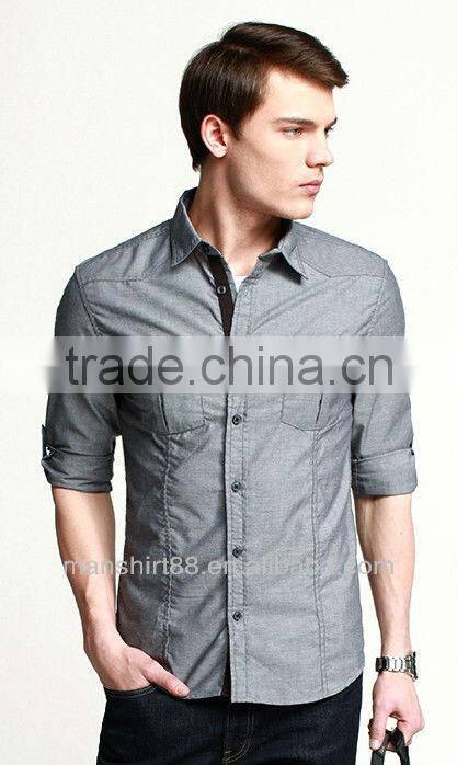 men's slim fit oxord casual shirt for men