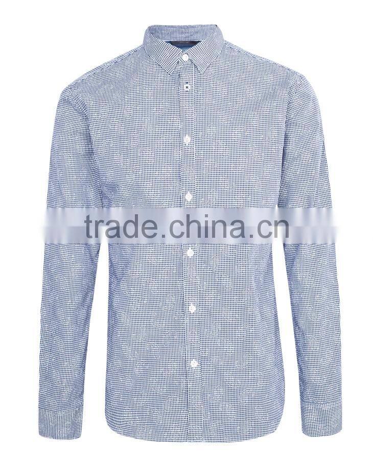 Latest style cotton long sleeve plaids youth young men shirts