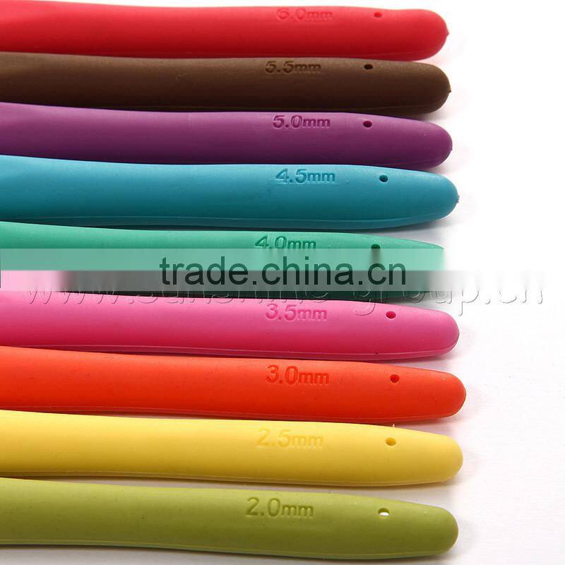 New Designed High Quality Knitting Needle 9pcs/set Soft TPR Crochet Hook Set