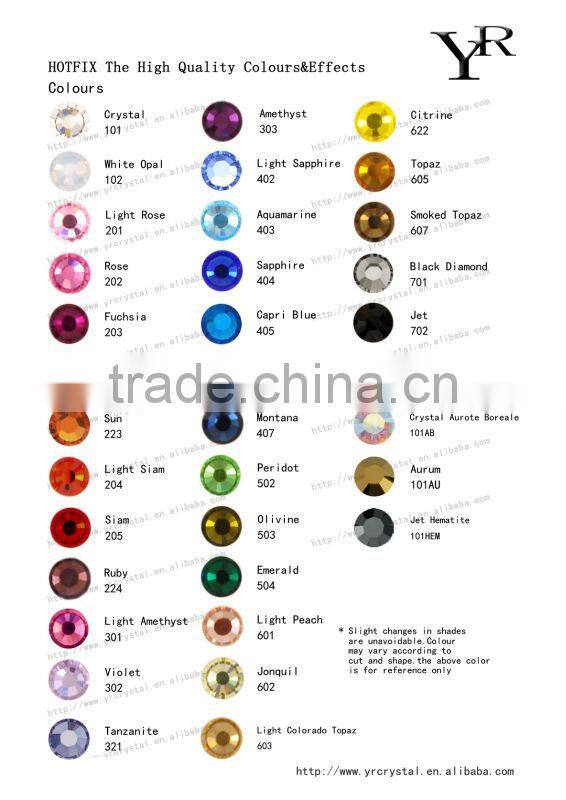 Round shape jet hematite color with silver foiling flat back rhinestone hot fix