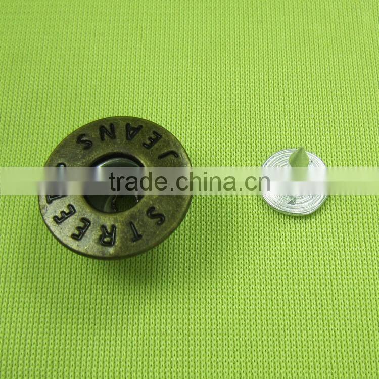 newest fashion custom shank logo brass suit buttons with low MOQ