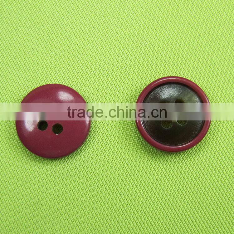 Free sample wholesale newest fashion 4 holes combined color polyester resin button
