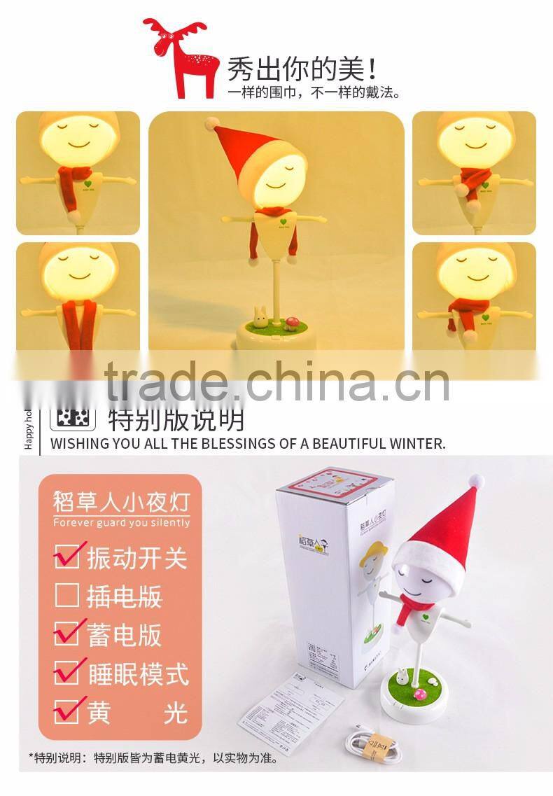Portable scarecrow mini usb port decorative led night light for baby,kids,children,bedroom