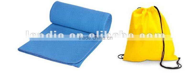 100% polyester outdoor travel blanket with bag